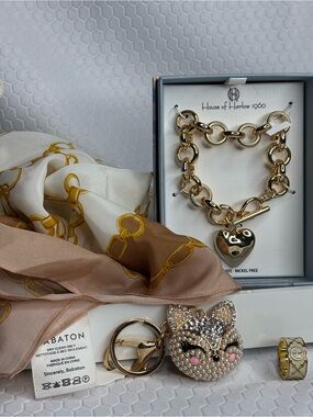 Tory Burch Icon T Monogram Ring Bundle